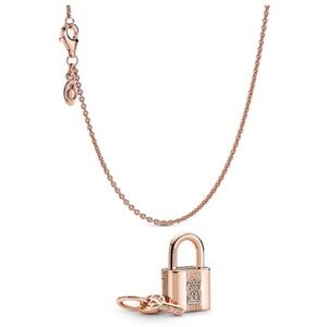 Pandora Rose Gold Lock Necklace